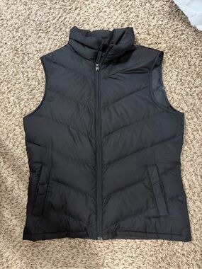 Lands' End Women's Black Quilted Puffer Vest